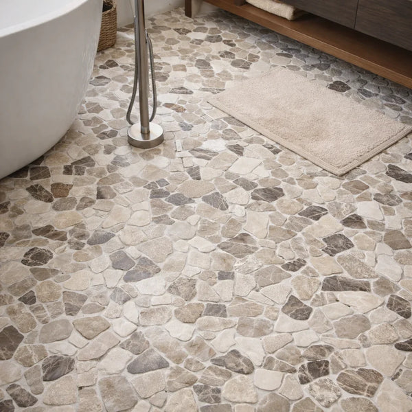 Earthisan Sliced Stone Spanish Blend Mosaic Tile – 12" x 12" - Sample
