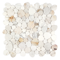 Marnex Sliced Pebble Calacatta Gold Marble Mosaic Tile – 12