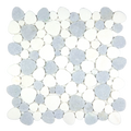Marnex Sliced Pebble Sky Blue Marble Mosaic Tile - 12