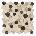 Marnex Sliced Pebble Spanish Blend Marble Mosaic Tile – 12
