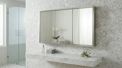 Modcycle Pebble Recycled Glass Calacatta Grey Mosaic Tile – 11.5" x 12" - Sample