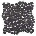 Modcycle Pebble Recycled Glass Black Mosaic Tile – 11.5