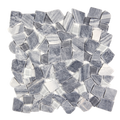 Novare Sliced Stone and Glass Graphite Grey Mosaic Tile – 12