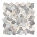 Novare Sliced Stone and Glass Grey Mix Mosaic Tile – 12