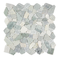 Novare Sliced Stone and Glass Sage Green Mosaic Tile – 12