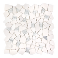 Novare Sliced Stone and Glass White Mosaic Tile – 12