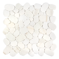 Pebbleluxe Sliced Pebble Stone Calacatta Gold Mosaic Tile – 12