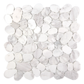 Pebbleluxe Sliced Pebble Stone Calacatta Grey Mosaic Tile – 12