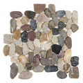 Pebbleluxe Sliced Pebble Stone Espresso Mosaic Tile – 12