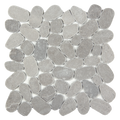 Pebbleluxe Sliced Pebble Stone Mist Grey Mosaic Tile – 12