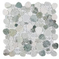 Sivera Sliced Marble and Glass Sage Green Mosaic Tile – 12