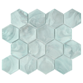 Tirra Hexagon Sage Green Hot Glass Mosaic Tile – 11