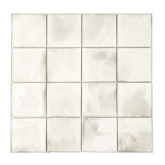 Tirra Square Ivory Hot Glass Mosaic Tile – 11.6" x 11.6"