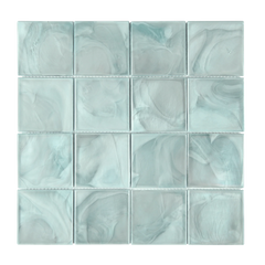 Tirra Square Sage Green Glass Mosaic Tile – 11.6" x 11.6"