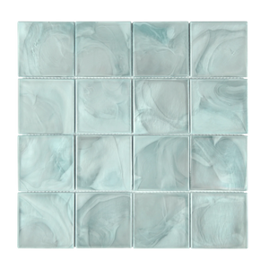 Tirra Square Sage Green Glass Mosaic Tile – 11.6" x 11.6"