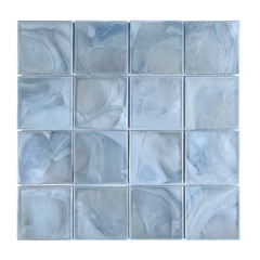 Tirra Square Slate Blue Glass Mosaic Tile – 11.6" x 11.6"