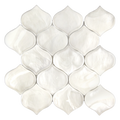 Tirra Teardrop Ivory Hot Glass Mosaic Tile – 10