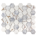 Vistan Hexagon Sky Blue Matte Recycled Glass Mosaic Tile – 11